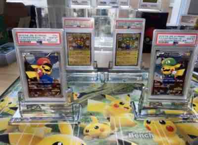 Mario Luigi Poncho Pikachu Psa 10 Pokemon Cards Complete Set All PSA 10!!!