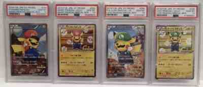 Psa 10 Mario Luigi Pikachu Special Box Promo Japanese Pokemon Holo Full Set 2016