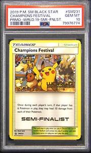 PSA 10 2019 Champions Festival Semi Finalist World Promo Pokemon Card SM231