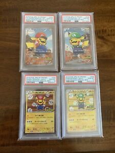 Psa 10 Mario Luigi Pikachu Special Box Promo Japanese Pokemon Holo Full Set 2016