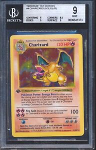 1999 Pokemon Charizard Holo 1st Edition Base Set Shadowless BGS 9 Mint