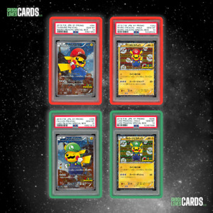 Pokemon - Mario/Luigi Poncho Pretend Pikachu #293 - #296 - PSA 10 GEM MINT
