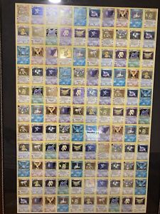 Pokemon Collection Uncut Fossil Sheet included