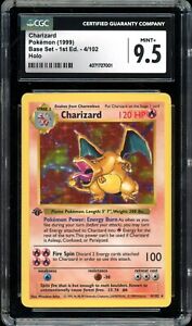 1st Edition Base Set Charizard CGC 9.5 Mint Plus Pokemon 1999