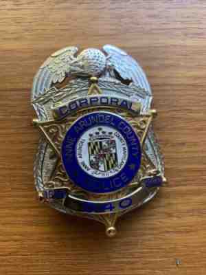 ANNE ARUNDEL COUNTY MARYLAND MD Corporal Badge Obsolete