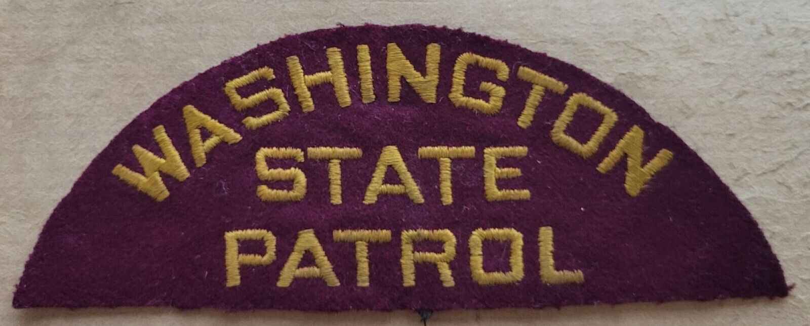 Vintage Antique WASHINGTON State PATROL Cloth Shoulder Patch WSP Police