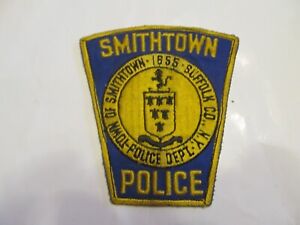 New York Smithtown Police Patch Defunct 1959 Cheese Cloth