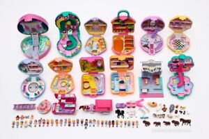 Bluebird Polly Pocket Vintage Retro Sets with Dolls and Accessories Huge Lot!