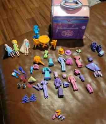 Lot Polly Pocket Fashion Salon Store Mall Folding Vinyl Case