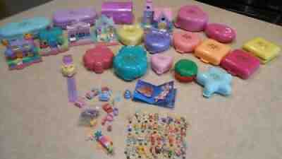 Huge Vintage Lot Polly Pockets Compacts  Houses, People, Accessories Lot #5