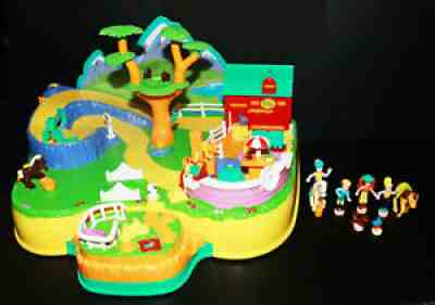 Vintage Polly Pocket 1998 'Pony Adventure' Action Park ~ Complete, Extra Figures