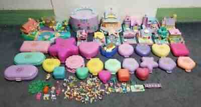 Vintage 1990's Polly Pocket Bluebird 100+ Piece Lot Disney Birthday Boutique