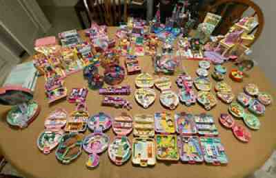 Vintage 1990's POLLY POCKET Lot + Bluebird houses map figures