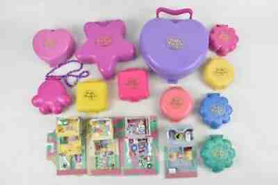 Polly Pocket Bluebird 1989-1994 Vintage Job Lot 99% Complete Wedding Party Etc