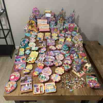 Huge vintage polly pocket houses & compacts bundle