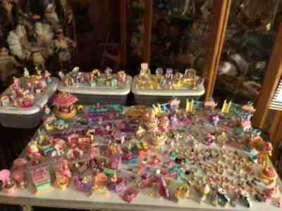 HUGE LOT Vintage Polly Pocket Bluebird Mimi Goo Gooâ??s Houses Dolls & Accessories