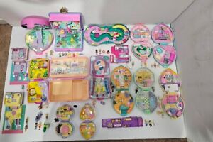 Vintage 1980s & 1990s Bluebird Polly Pocket Sets w/ Dolls Lot Of 21 Playsets