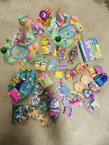 Huge Lot Vintage Bluebird Polly Pocket Compacts and Houses 100+ pieces