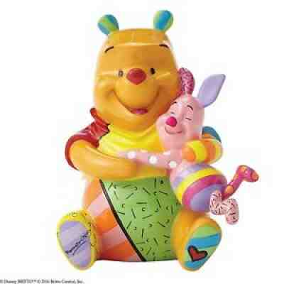 ROMERO BRITTO DISNEY POOH AND PIGLET FIGURINE