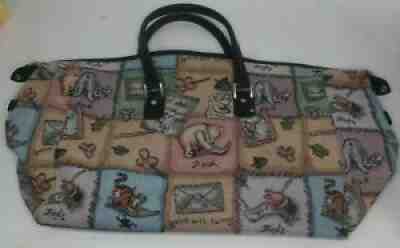 Vtg Walt Disney Store Winnie The Pooh Tapestry Fabric Carpet Duffel Tote Luggage Vnt Winnie The Pooh Tapestry Fabric Carpet Duffel Tote  main image 4