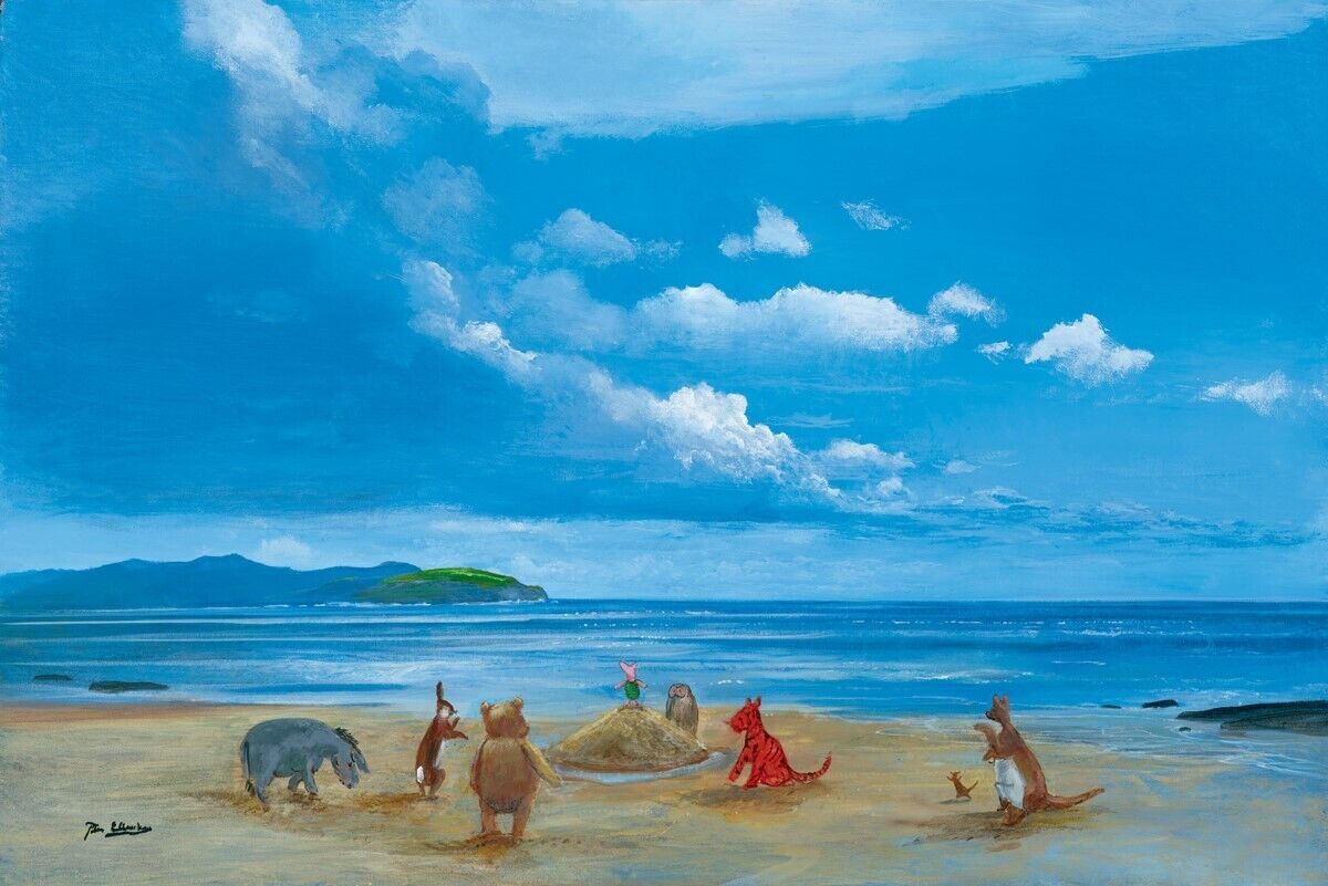 Pooh and Friends At The Seaside - Peter Ellenshaw -LE Giclée On Canvas