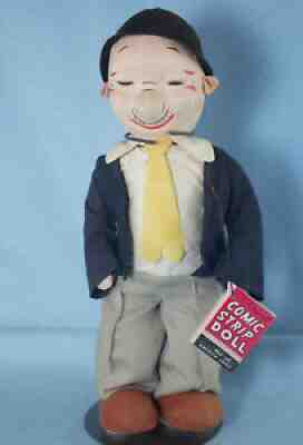 Vintage 1940â??s Columbia Toy Products Comic Strip Cloth Doll Wimpy (Popeye) w Tag