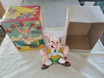 Linemar Smoking Popeye Tin Litho Excellent with Box