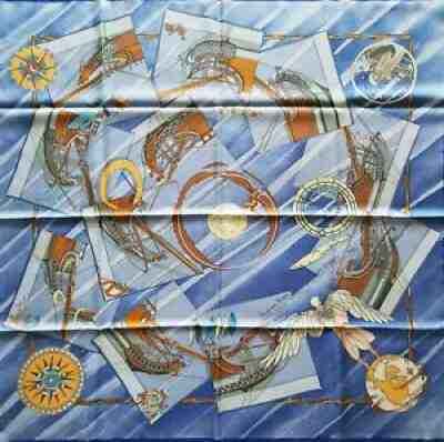 HERMES Face au Large SILK SCARF by Dominic Jarlegant Sail Ship Icarus Wings
