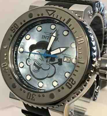 Invicta  ??Popeye ? Blue MOP/Gunmetal Bezel 52mm LE#0158 Grand Diver Mens Watch