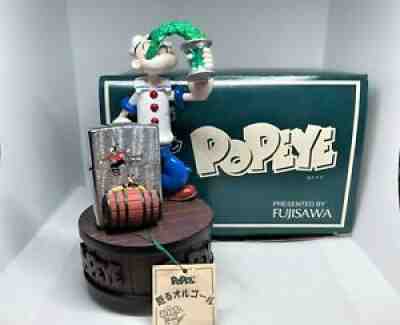 New ZIPPO 1998 Limited Edition POPEYE and OLIVE Car Lighter & Music Box Set