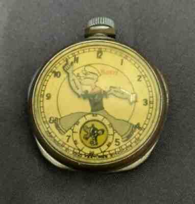 Popeye Pocket Watch Vintage For Repair or Restoration King Feature Syndicate(NH)