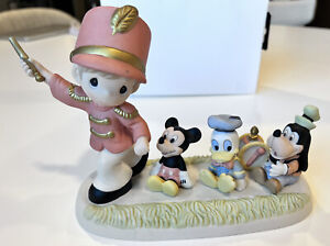 Disney Precious Moments - 152005 Leader Of The Band - Mickey Donald Goofy - HTF