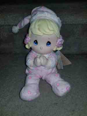 Precious Moments Prayer Pal Doll Girl Pink PJ'S Recites Bedtime Prayer Retired!