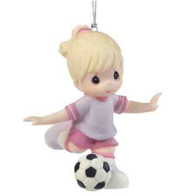 Girl Soccer Precious Moments Ornament Sports Ball You're An All Star NWOB 