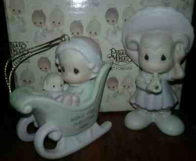 Baby's First Christmas, 1989 & Love Pacifies, 1991 - Precious Moments by Enesco 