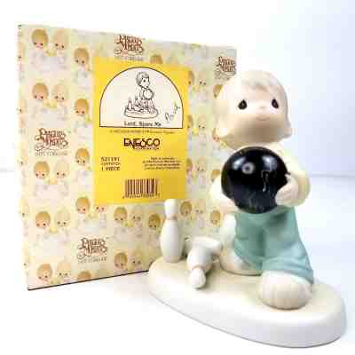 Precious Moments Lord Spare Me #521191 Bowler With Bowling Ball Figurine 1996 