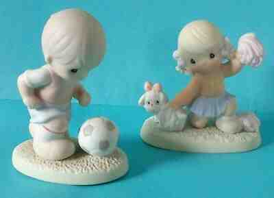 Precious Moments Cheerleader Cheer You'll Winner Soccer Boy Figure 272639 272612