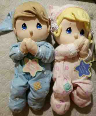 PRECIOUS MOMENTS Stuffed PRAYER DOLL GIRL & BOY 10