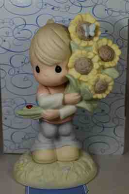 Precious Moments 710031 You Are My Sunshine Sunflowers Ladybug Gift Figurine Boy