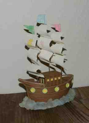 HAWTHORNE VILLAGE PRECIOUS MOMENTS FAITHFUL VOYAGE BOAT MAYFLOWER THANKSGIVING