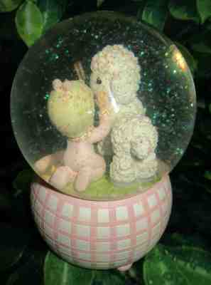 Precious Moments, Jesus Loves Me, Snow Globe, Resin, Girl, 102403 FREE SHIPPING 