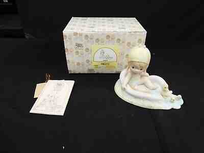 Precious Moments August Figurine Girl Kiddie Pool Ducks 110078 ~ New in Box