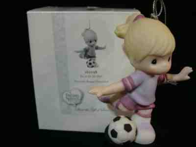 z Precious Moments Ornament-Girl Kicking Soccer Ball-You're An All-Star