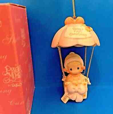 NIB Precious Moments 2002 GIRL Baby's First Christmas Ornament Annual Dated New