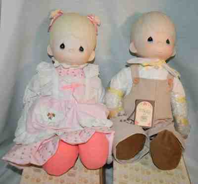 1981 Precious Moments Debbie & Mikey Dolls E-6214/G & B Enesco NIB!