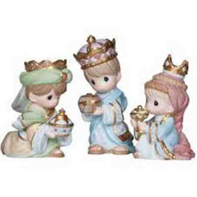 Precious Moments We Three Kings 159021 Nativity Mini King Set Enesco-VERY RARE