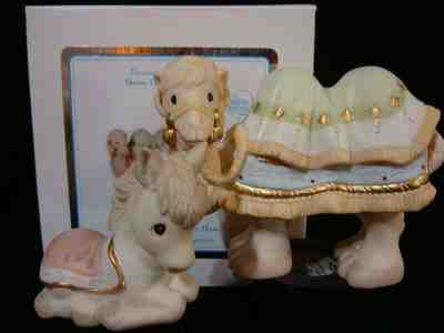 t Precious Moments-Reg. Nativity-2 Pc Set-Camel And Donkey-Come Let Us Adore Him