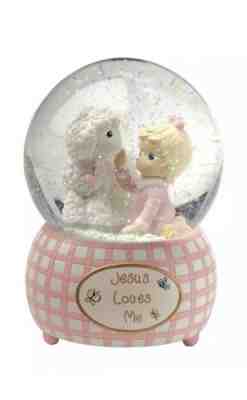 Precious Moments 102403 Jesus Loves Me, Snow Globe, Resin, Girl