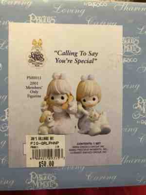 “Calling To Say I Love You” Precious Moments Members Only Figurine Set. PM0011