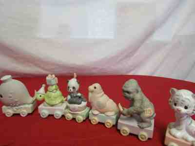 Precious Moments Birthday Train Set misc dates./repaired damage.